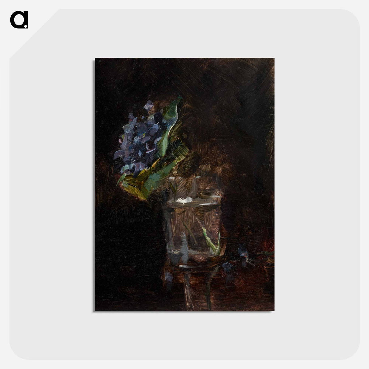 アートポストカード-Bouquet of Violets in a Vase - アンリ ド トゥールーズ ロートレック Postcard.