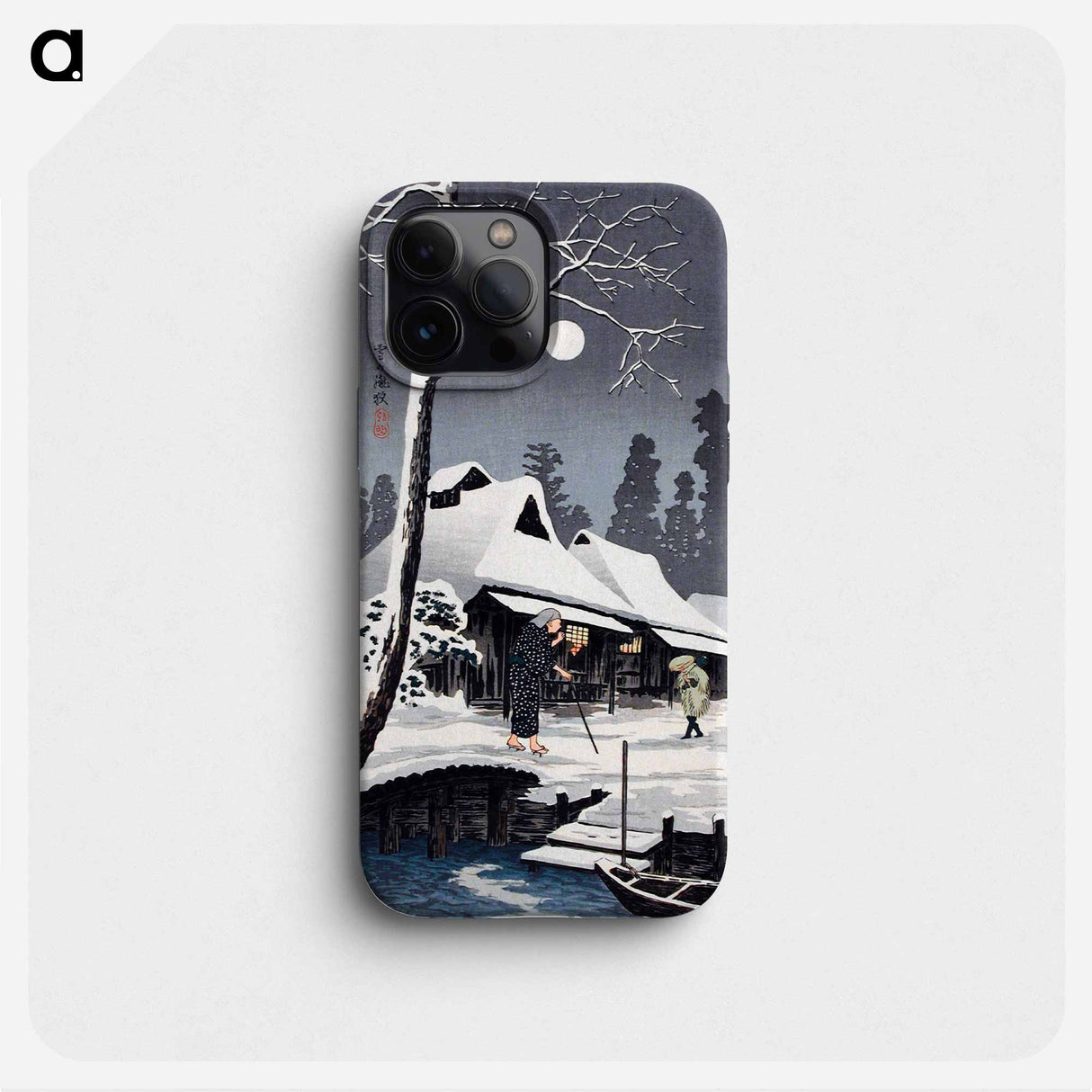 Moonlight on Snow - Hiroaki Takahashi Phone Case.