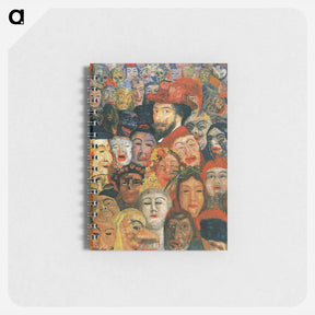 アートメモ帳-Self-Portrait with Masks - ジェームズ アンソール Memo.
