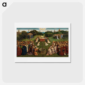 アートポストカード-The Ghent Altarpiece. Adoration of the Lamb (detail) - ヤン ファン エイク Postcard.