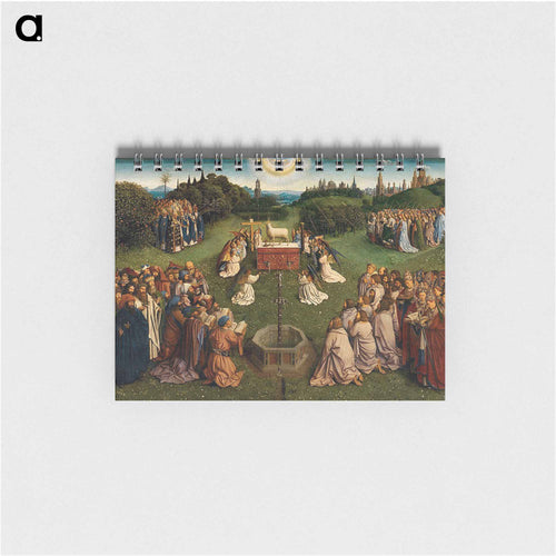 The Ghent Altarpiece. Adoration of the Lamb (detail) - ヤン ファン エイク Memo.