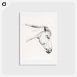 アートポストカード-Head of a horse - ジャン ベルナール Postcard.