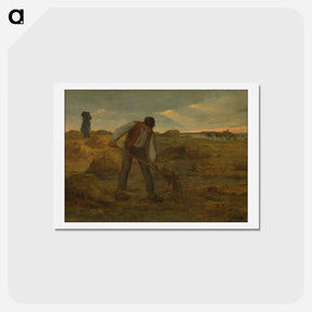 アートポストカード-Peasant Spreading Manure - ジャン フランソワ ミレー Postcard.