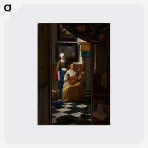 アートポストカード-The Love Letter - ヨハネス フェルメール Postcard.