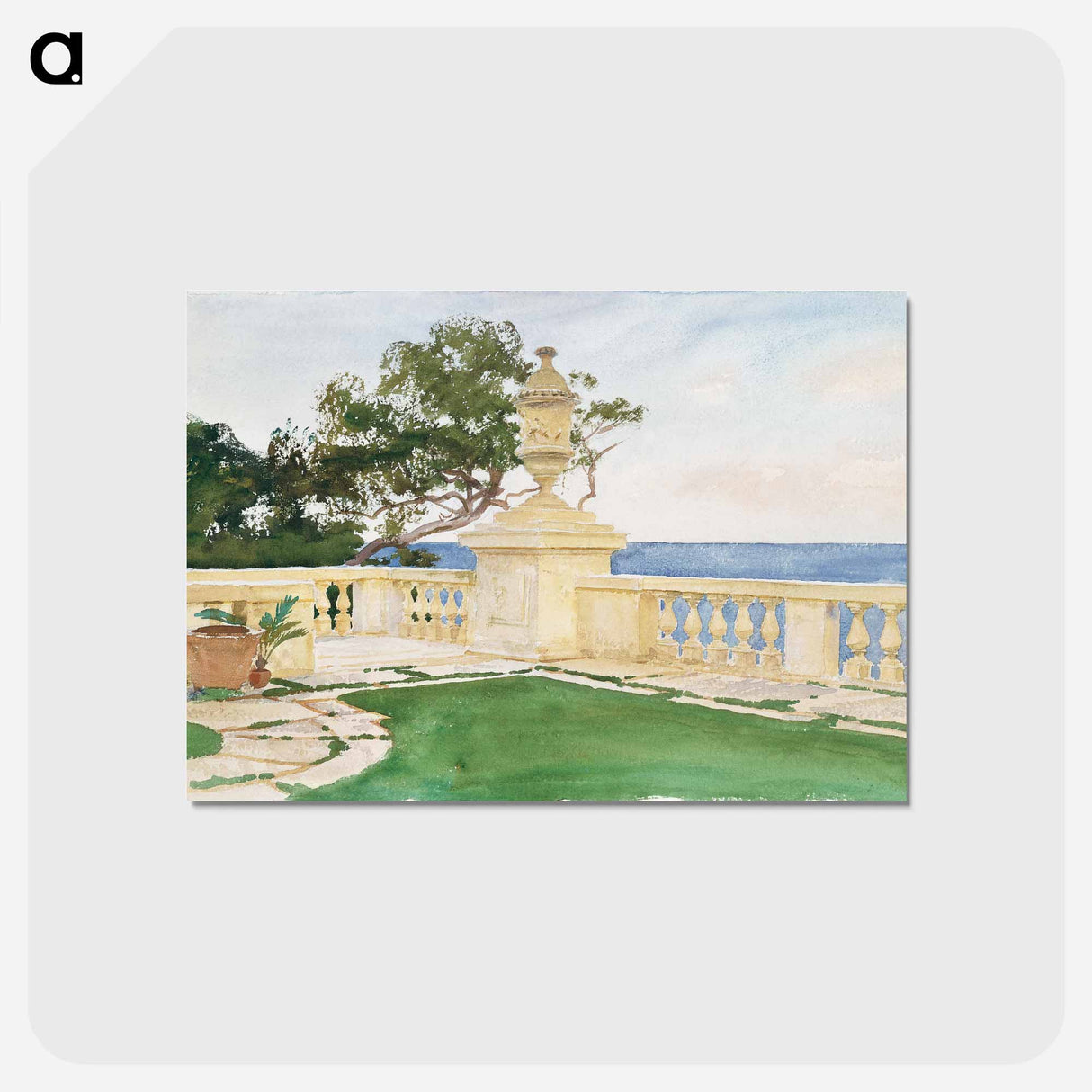 アートポストカード-Terrace, Vizcaya - ジョン シンガー サージェント Postcard.
