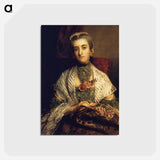 アートポストカード-Caroline, Lady Holland - ジョシュア レノルズ Postcard.