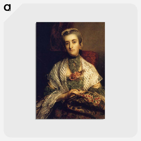 アートポストカード-Caroline, Lady Holland - ジョシュア レノルズ Postcard.