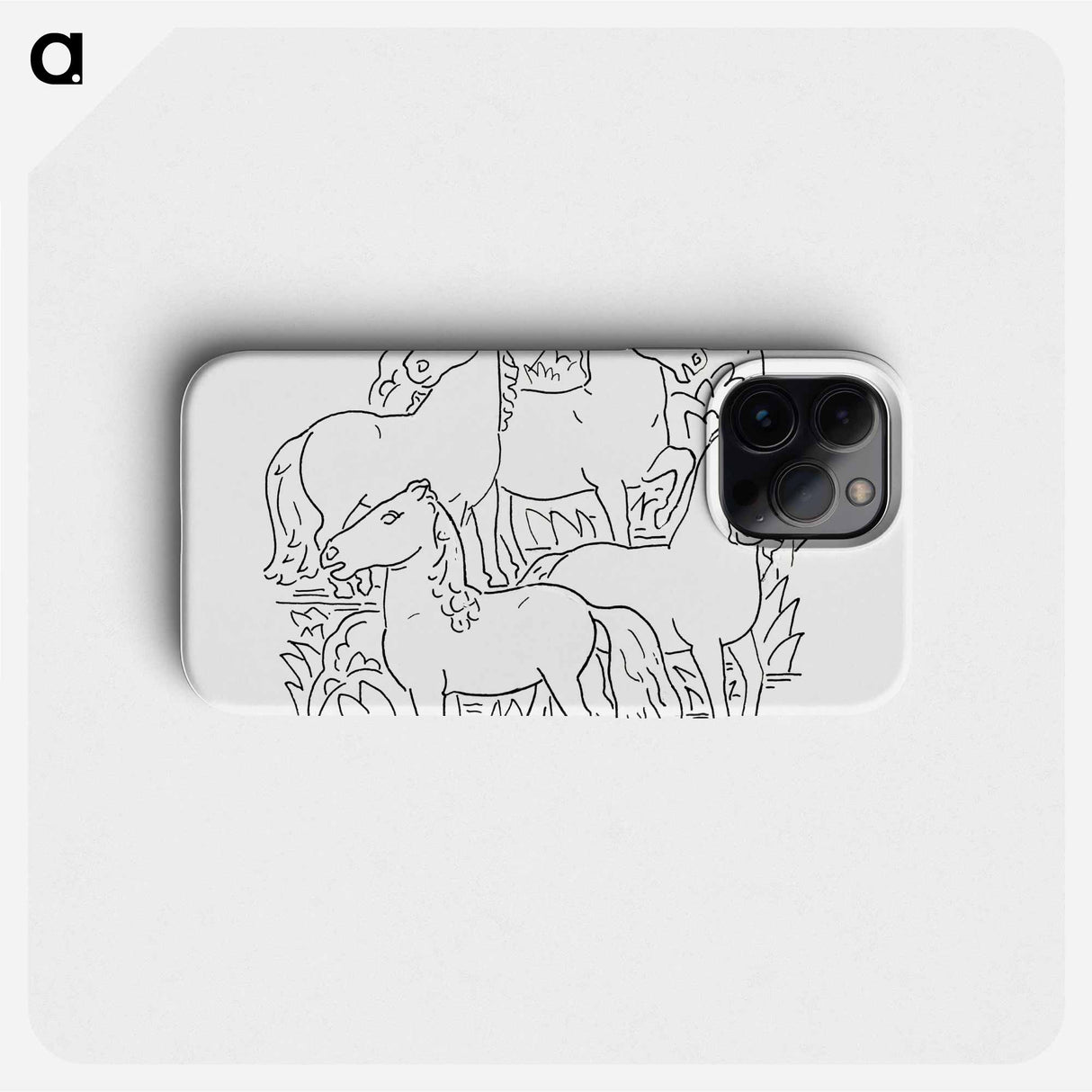 Four horses - Leo Gerstel Phone Case.