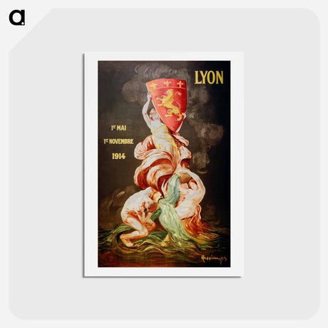 アートポストカード-Lyon international exhibition print by Leonetto Cappiello - レオネット カピエッロ Postcard.