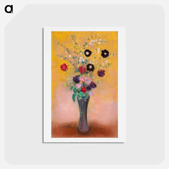 アートポストカード-Vase of Flowers - オディロン ルドン Postcard.