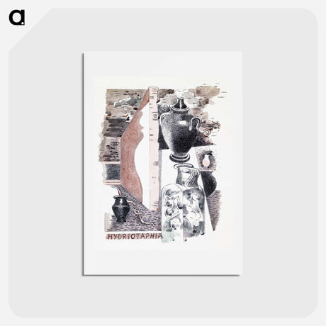 アートポストカード-Design for Urne Buriall–Water Hath Proved the Smartest Grave - ポール ナッシュ Postcard.