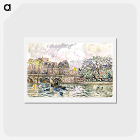 アートポストカード-Paris: Le Place Dauphine - ポール シニャック Postcard.