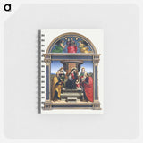 Raphael's Madonna and Child Enthroned with Saints - ラファエロ サンティ Memo.