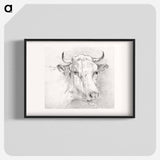 Head of a Cow - Samuel Coleman Poster.