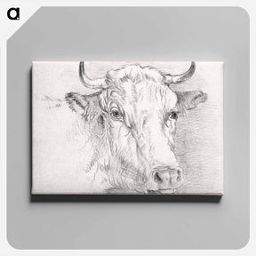 アートパネル-Head of a Cow - サミュエル コールマン Canvas.