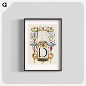 アートポスター-Guide for Constructing the Letter D from Mira Calligraphiae Monumenta
 - 書道のお手本 Poster.