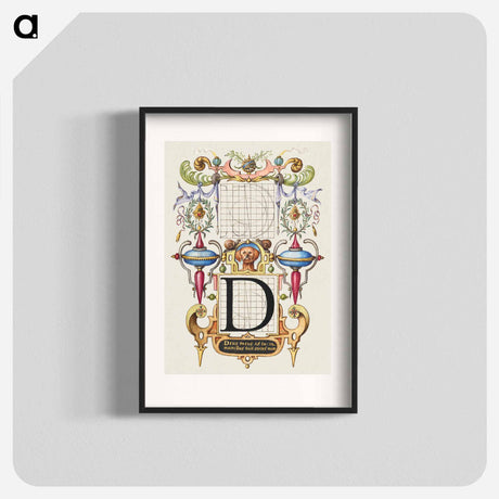 アートポスター-Guide for Constructing the Letter D from Mira Calligraphiae Monumenta
 - 書道のお手本 Poster.