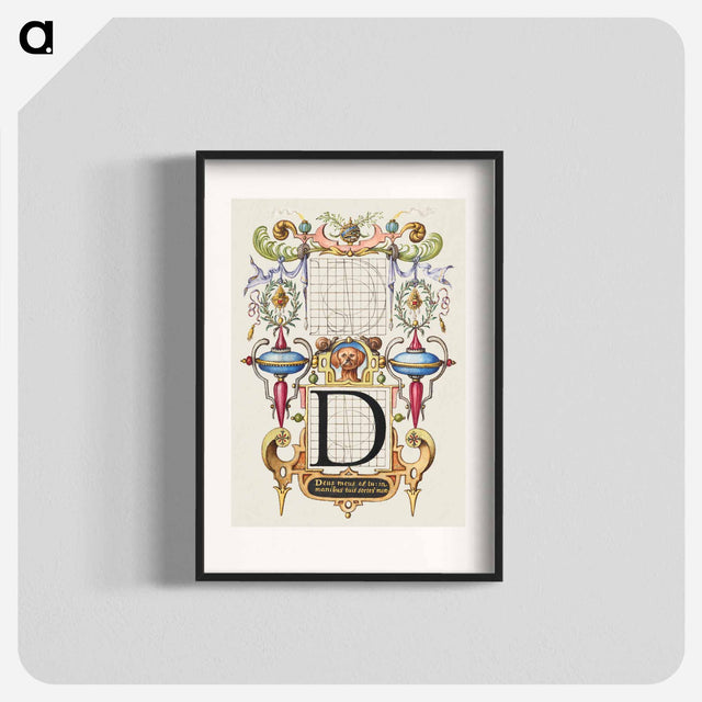 アートポスター-Guide for Constructing the Letter D from Mira Calligraphiae Monumenta
 - 書道のお手本 Poster.