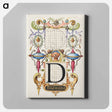 アートパネル-Guide for Constructing the Letter D from Mira Calligraphiae Monumenta
 - 書道のお手本 Canvas.