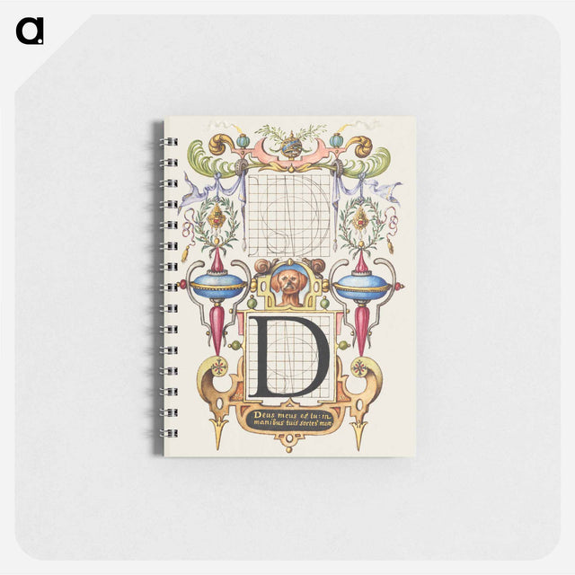 アートメモ帳-Guide for Constructing the Letter D from Mira Calligraphiae Monumenta
 - 書道のお手本 Memo.