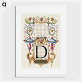 アートポスター-Guide for Constructing the Letter D from Mira Calligraphiae Monumenta
 - 書道のお手本 Poster.