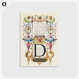 アートポストカード-Guide for Constructing the Letter D from Mira Calligraphiae Monumenta
 - 書道のお手本 Postcard.