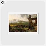 アートポストカード-A View near Tivoli (Morning) - トーマス コール Postcard.