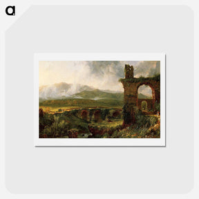 アートポストカード-A View near Tivoli (Morning) - トーマス コール Postcard.