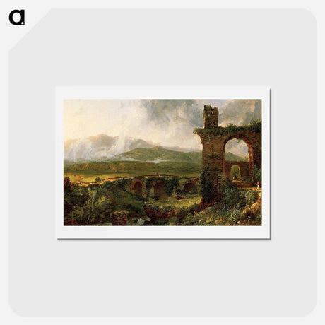 アートポストカード-A View near Tivoli (Morning) - トーマス コール Postcard.