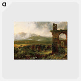 アートポストカード-A View near Tivoli (Morning) - トーマス コール Postcard.