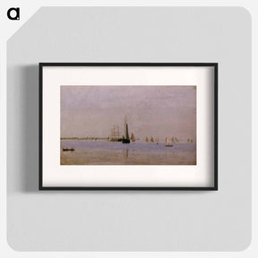 アートポスター-Ships and Sailboats on the Delaware - トーマス エイキンズ Poster.