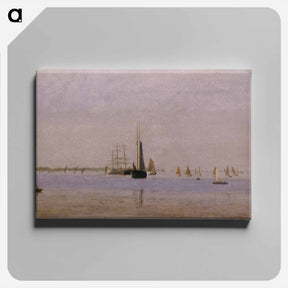 アートパネル-Ships and Sailboats on the Delaware - トーマス エイキンズ Canvas.
