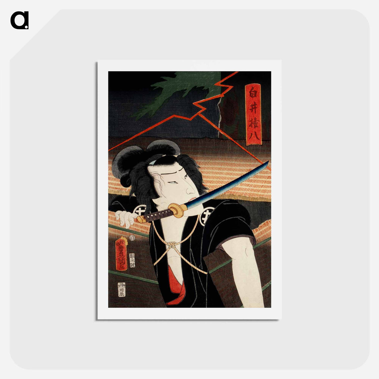 アートポストカード-Portraits of an Actor - 豊原 国周 Postcard.