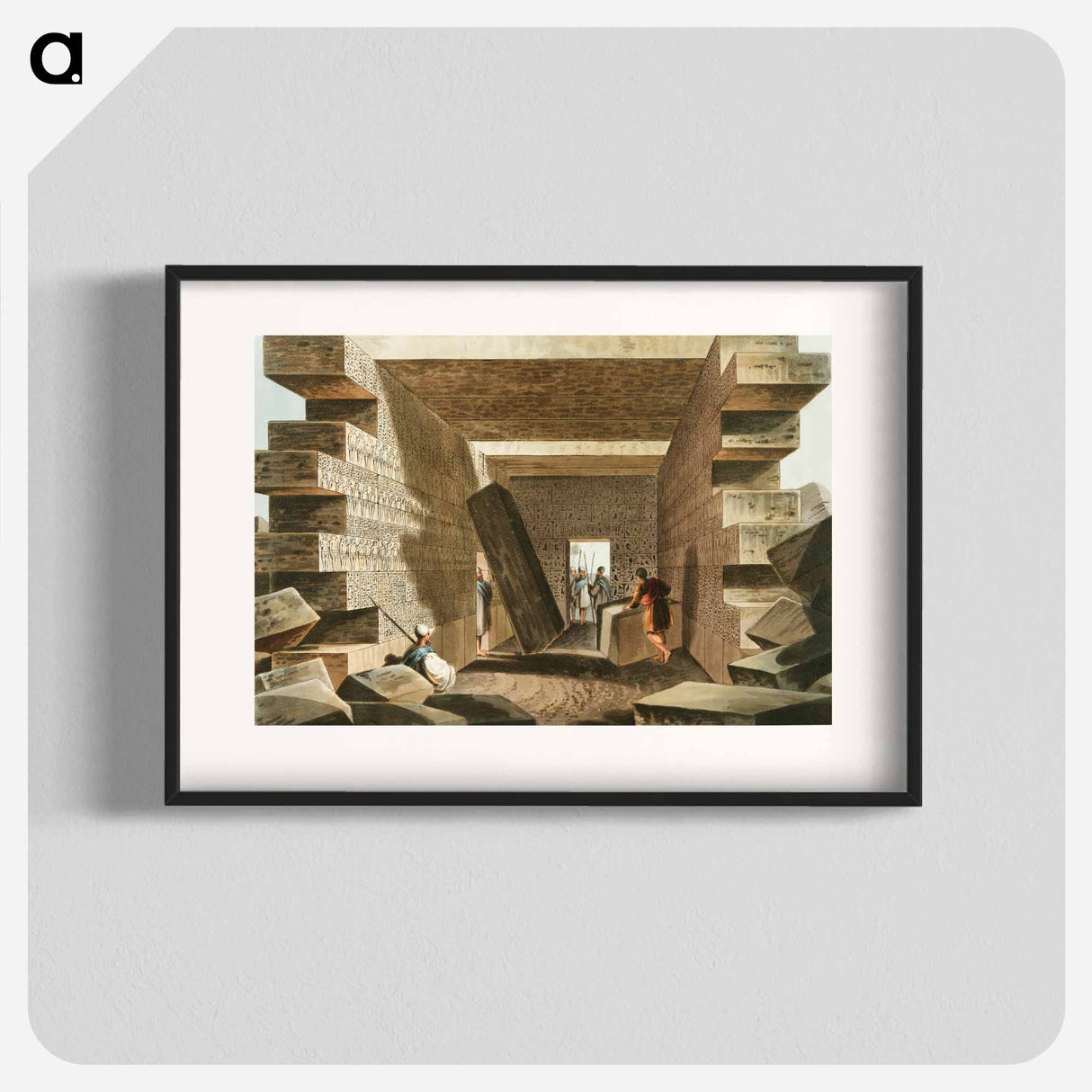 Interior of the Temple of Jupiter Ammon - View of the Ottoman Empire Poster.