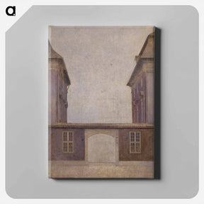 アートパネル-The Buildings of the Asiatic Company, seen from St. - ヴィルヘルム ハンマースホイ Canvas.