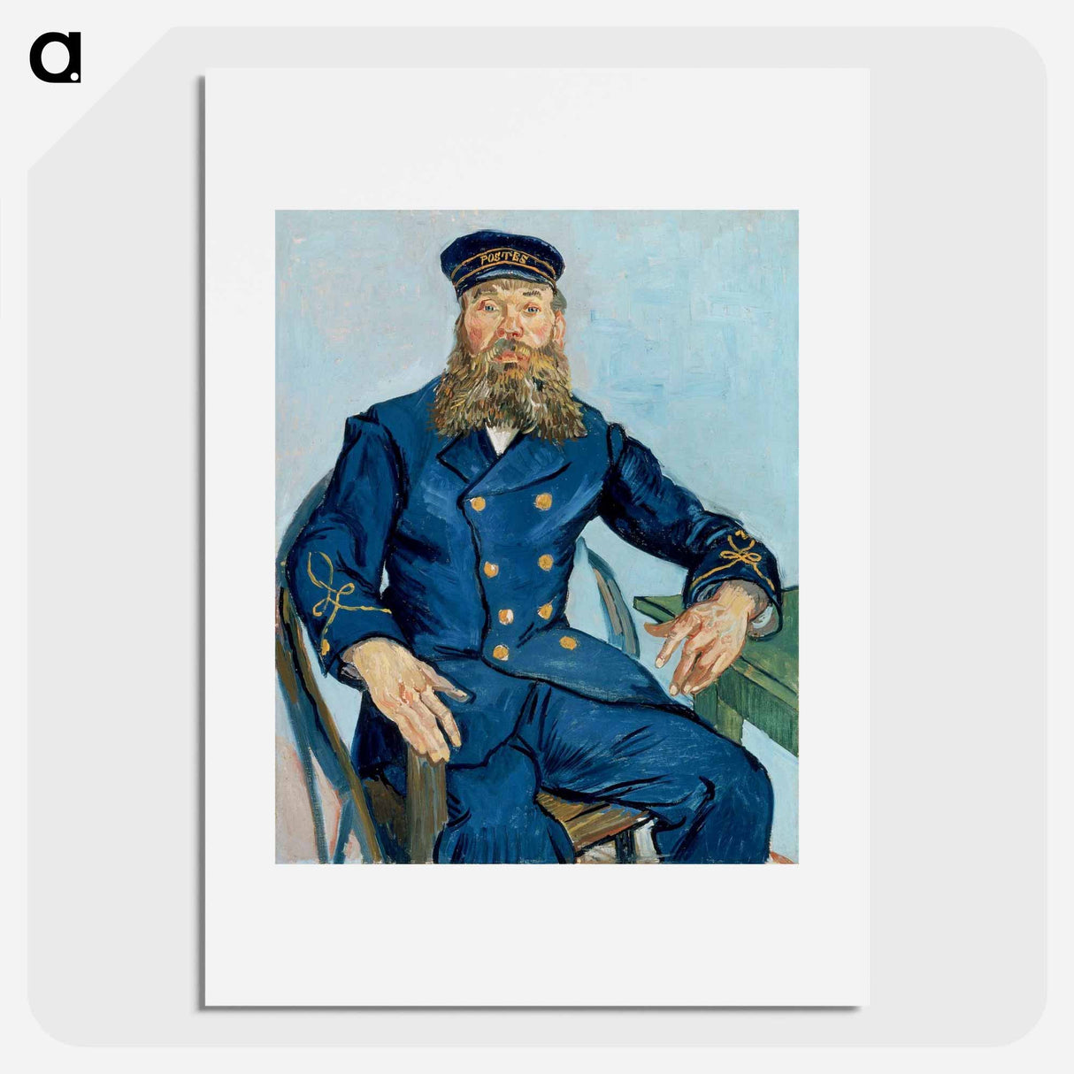 Portrait of the Postman Joseph Roulin - Vincent van Gogh Poster.