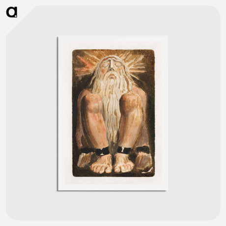 アートポストカード-The First Book of Urizen, Plate 3 - ウィリアム ブレイク Postcard.