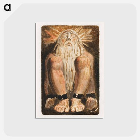 アートポストカード-The First Book of Urizen, Plate 3 - ウィリアム ブレイク Postcard.