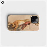 A Dead Hare and a Cooked Lobster on a Bench - ウィリアム ヘンリー ハント Phone Case.