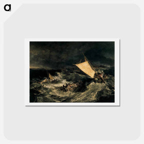 アートポストカード-The Shipwreck - ウィリアム ターナー Postcard.
