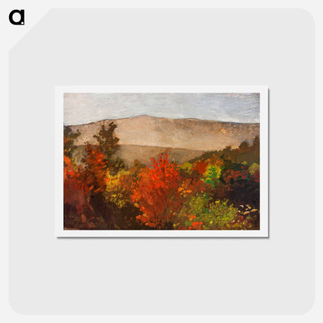 アートポストカード-Autumn Treetops - ウィンスロー ホーマー Postcard.