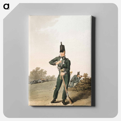 Illustration of North York militia - 19世紀のヨークシャー Canvas.