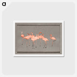 アートポストカード-Flamingoes - アボット ハンダーソン セイヤー Postcard.