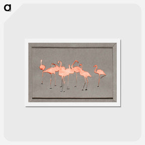 アートポストカード-Flamingoes - アボット ハンダーソン セイヤー Postcard.