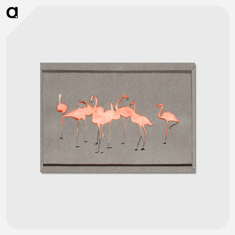 アートポストカード-Flamingoes - アボット ハンダーソン セイヤー Postcard.