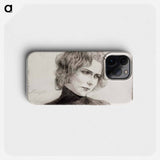 Portrait of the actress Elli Grahn-Niska - アルバート エーデルフェルト Phone Case.