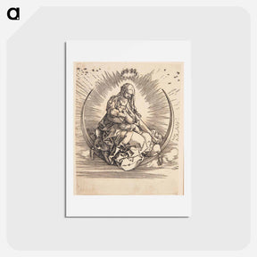 アートポストカード-Virgin Mary on a crescent moon - アルブレヒト デューラー Postcard.