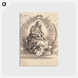 アートポストカード-Virgin Mary on a crescent moon - アルブレヒト デューラー Postcard.