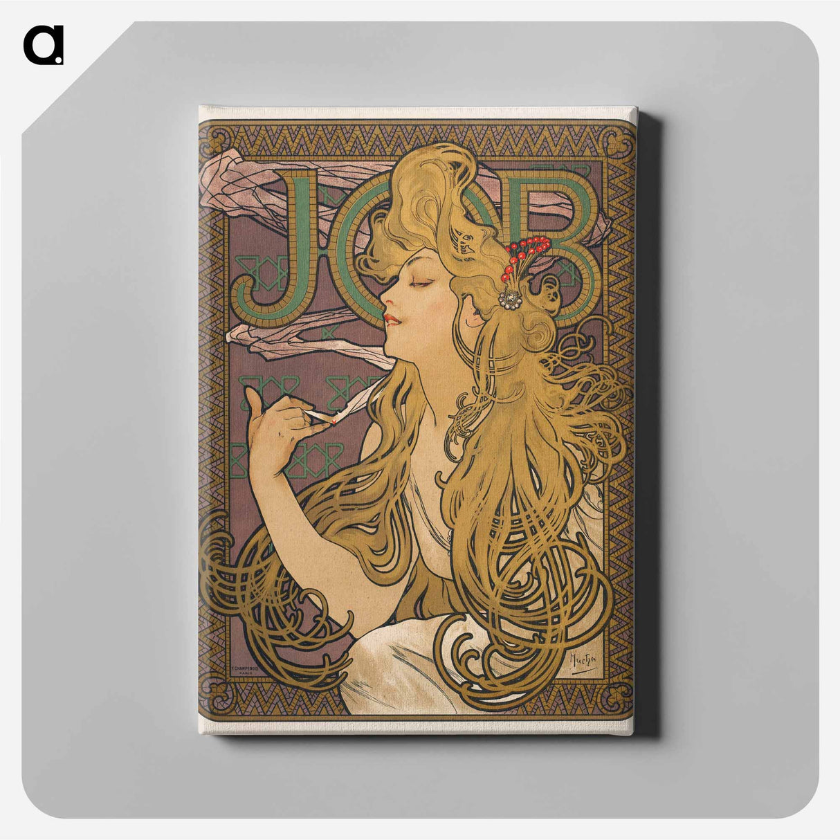 Job - Alphonse Mucha Canvas.