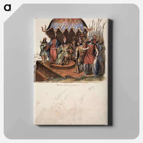 Kserkses katsastaa laivastoaan - アンダース エクマン Canvas.